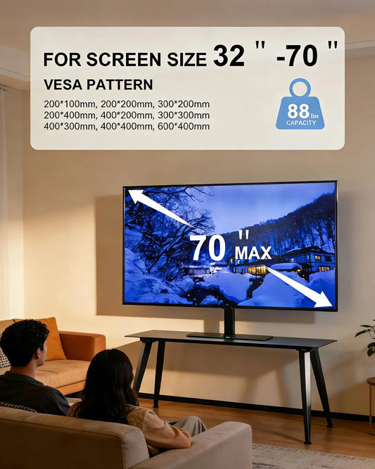 Electric TV Stand Glass Base