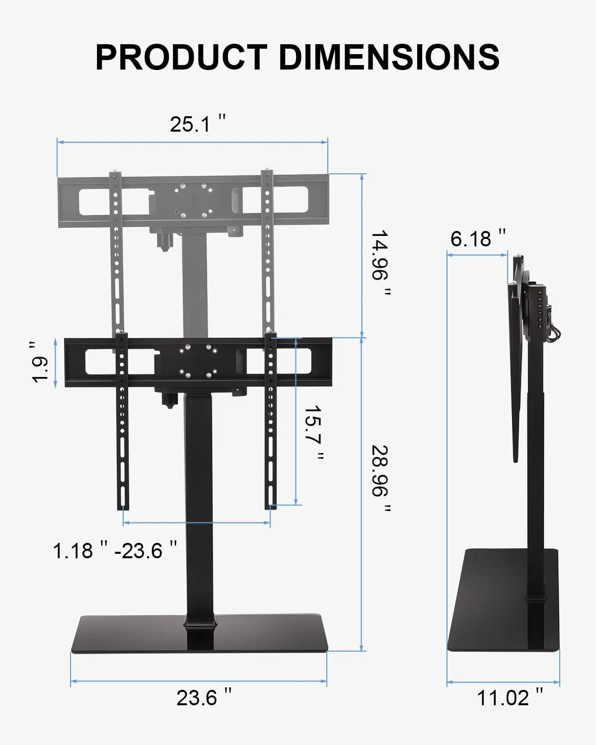 Electric TV Stand Glass Base