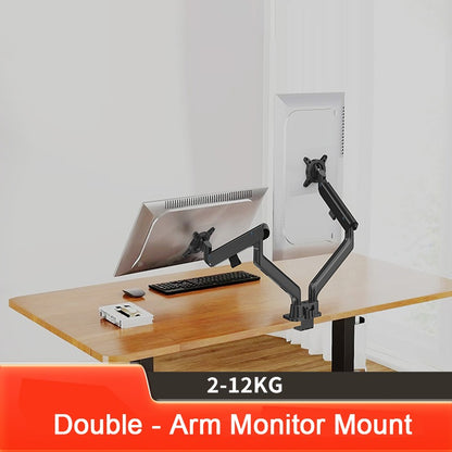 Dual Gas Spring Monitor Arm