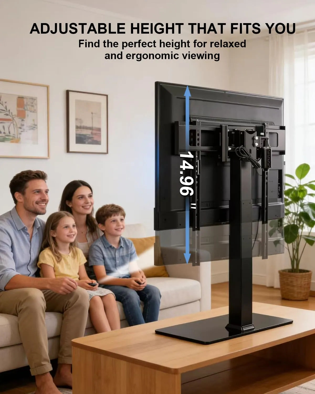 Electric TV Stand Glass Base