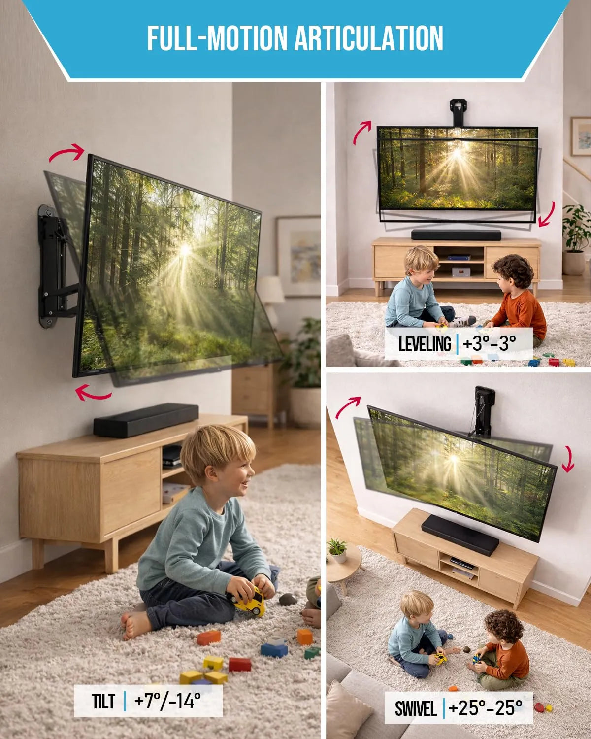 Fireplace TV Mount Pull Down