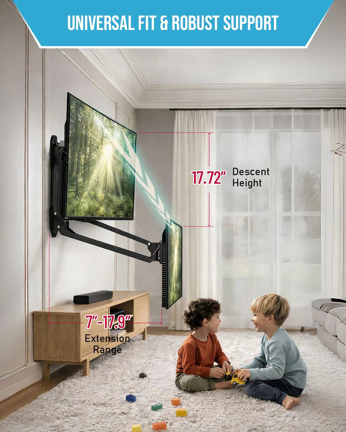 Fireplace TV Mount Pull Down