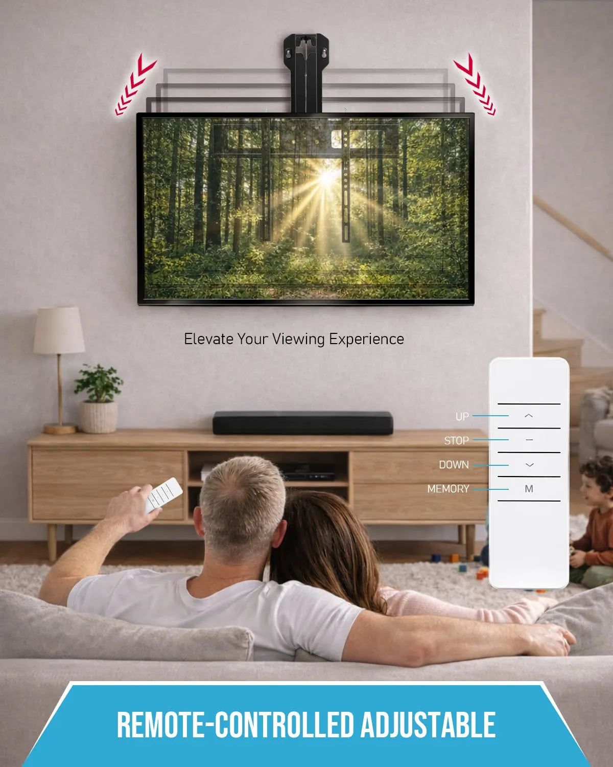 Fireplace TV Mount Pull Down