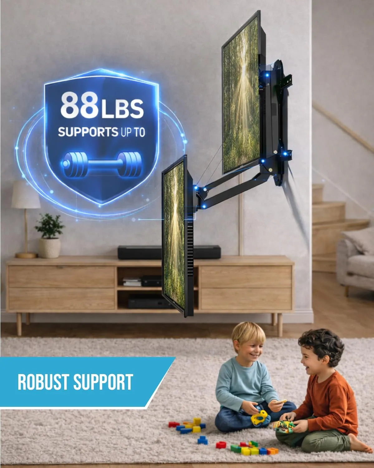 Fireplace TV Mount Pull Down