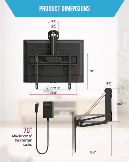 Fireplace TV Mount Pull Down