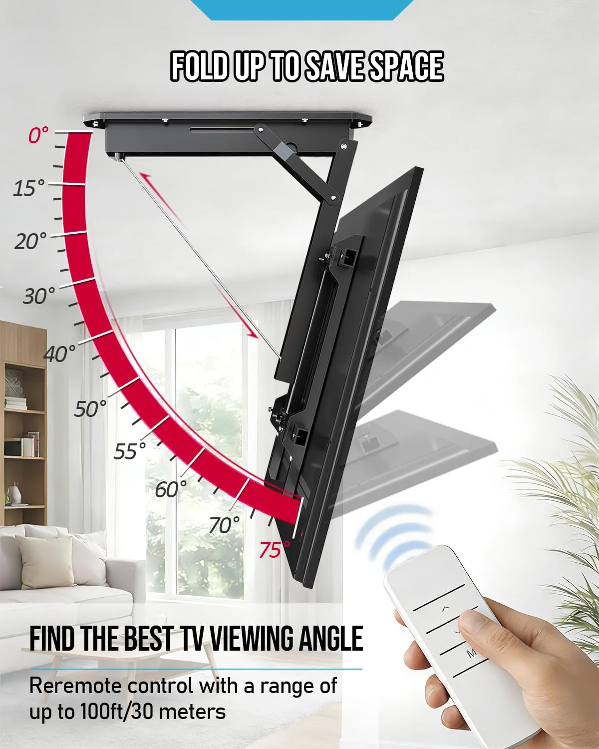 Motorized Ceiling TV Mount