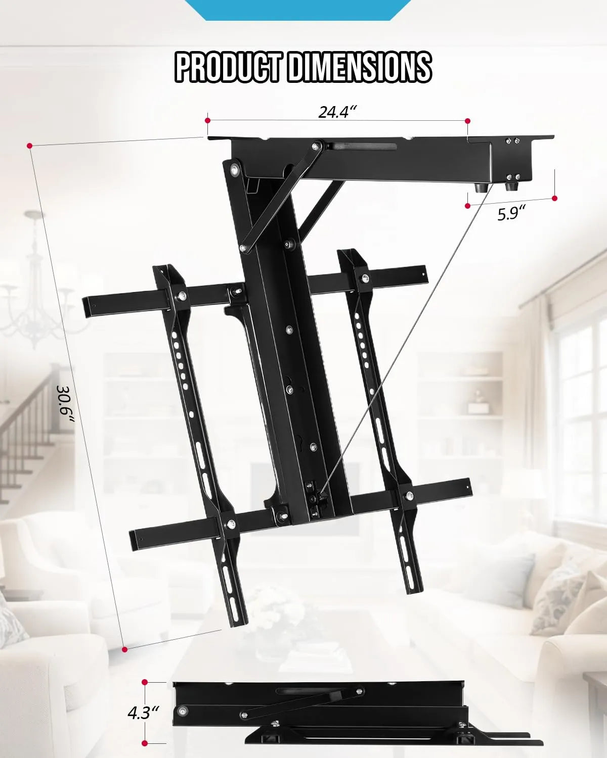 Motorized Ceiling TV Mount
