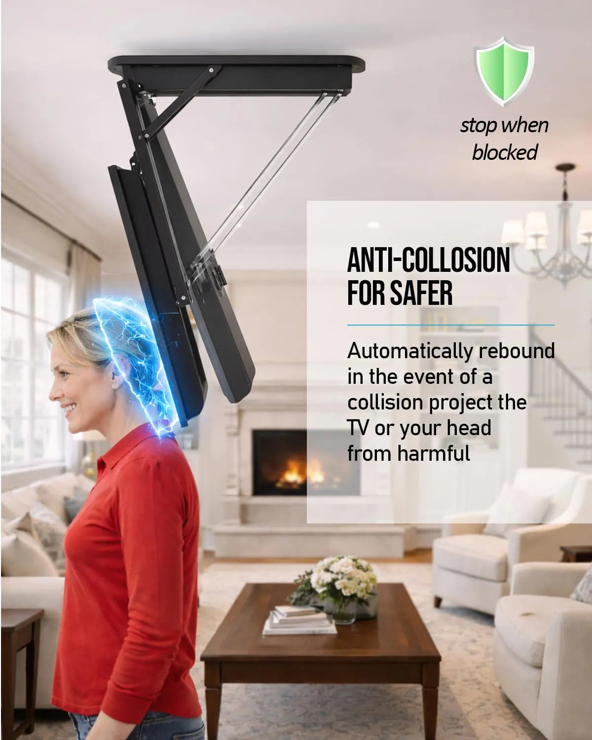 Motorized Ceiling TV Mount