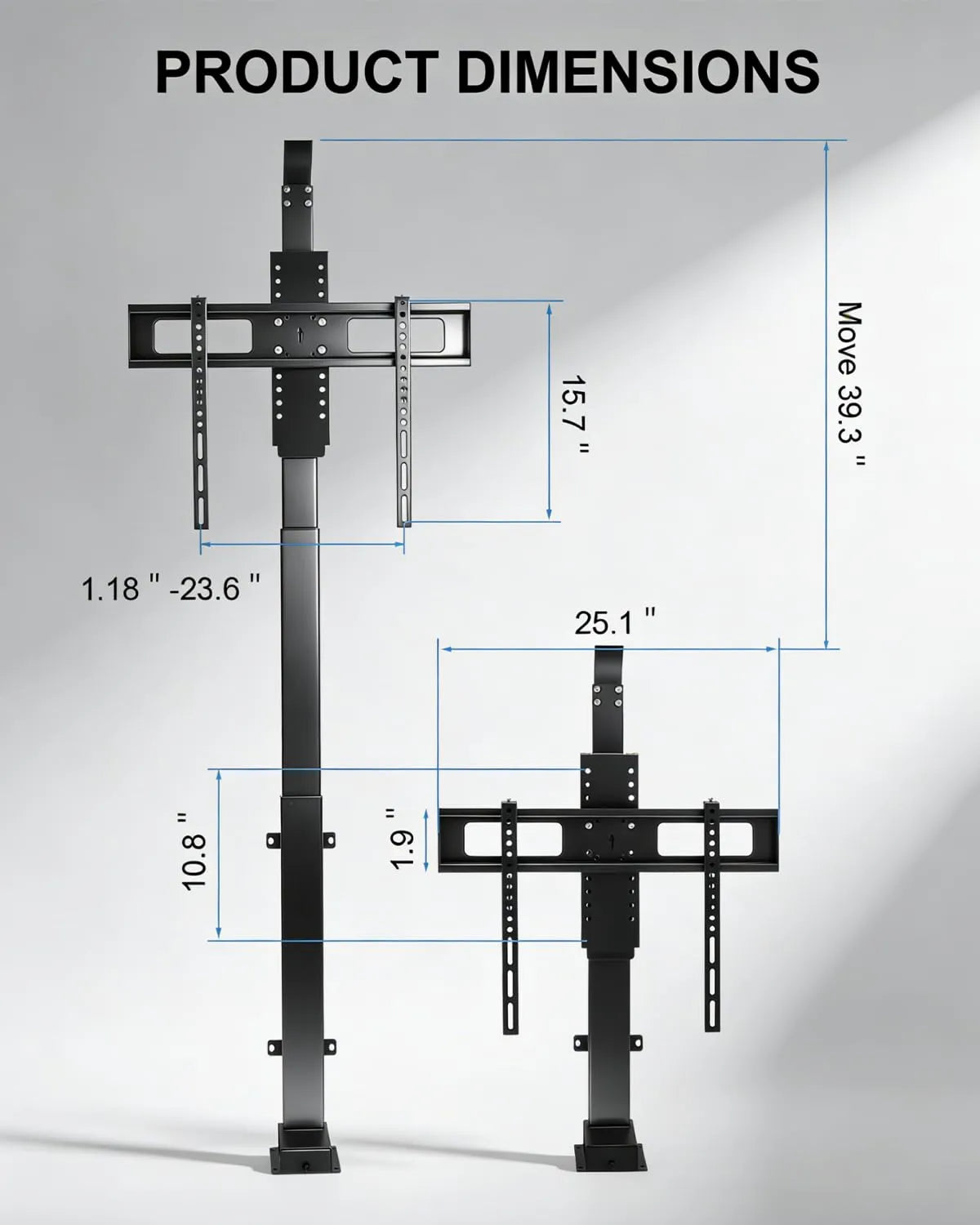 Vertical TV Lift Stand 70"