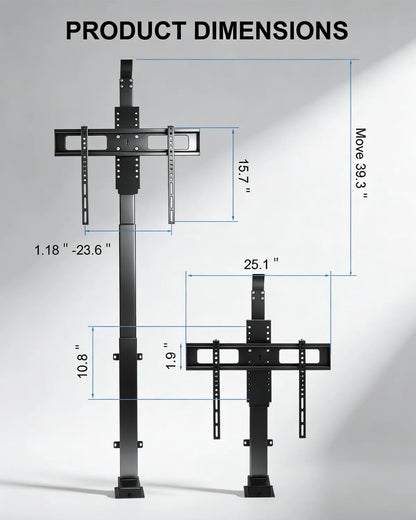 Vertical TV Lift Stand 70"