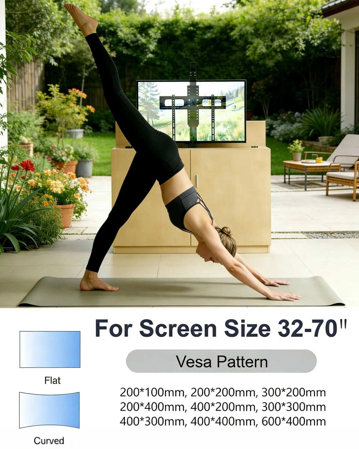 Vertical TV Lift Stand 70"